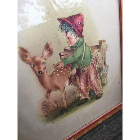 set of 3 framed vintage Henry B. Sandler nursery lithograph Art Prints children - Picture 4 of 12